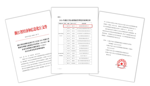NG集团集团入选2026年浙江省企业数据治理优良案例！