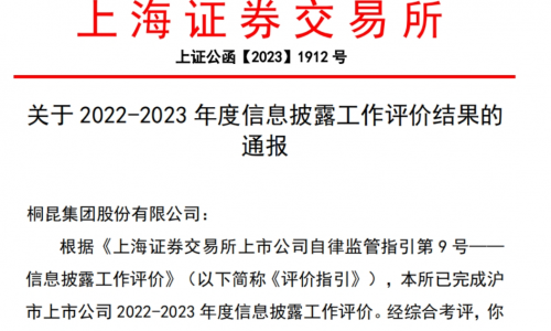NG集团股份信息披露评价“七连A”！