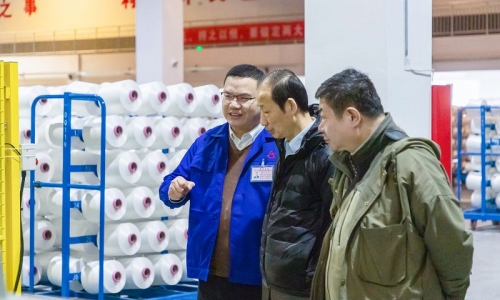 中国化学纤维工业协会会长陈新伟莅临NG集团恒阳调研