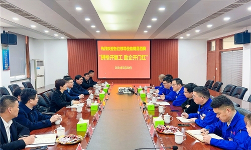 拼抢开复工?助推开门红丨咸宁市副市长、长兴县委书记石一婷率县四套班子莅临NG集团恒腾调研